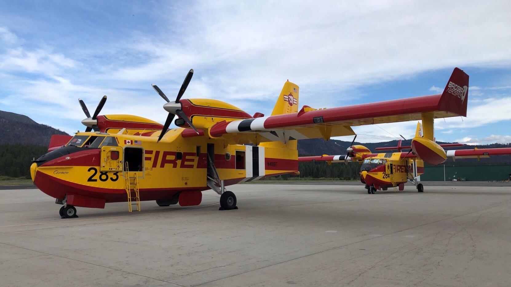 'Super Scooper' firefighting aircrafts in Lake Tahoe this weekend